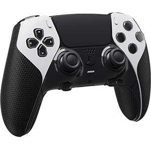 playvital Grip Adesivo per ps5 Edge Controller Adesivi Impugnature Maniglia Skin Gomma Antiscivolo per ps5 Edge Wireless Joystick-Nero
