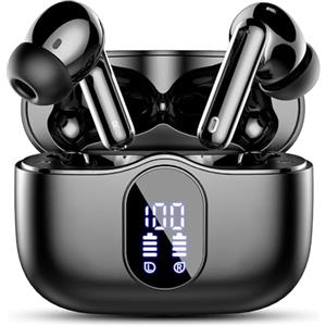 Btootos Cuffie Bluetooth, Auricolari Bluetooth 5.4 In Ear con 4 ENC Mics, Cuffie wireless HiFi Stereo con APP, 36Ore Cuffiette Bluetooth con Display LED, IP7 Impermeabili Auricolari Wireless per iOS & Android