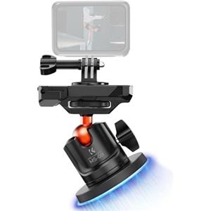 K&F CONCEPT Supporto Magnetico 3 in 1 Design con 360° Testa a Sfera Compatibile con GoPro Hero 13/12/11/10/9/8/7/6, DJI Osmo Action 5 Pro/4/3, Osmo 360, Insta360, per Fotocamera Portatile, Telefono