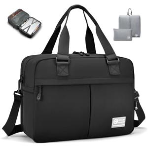 SPAHER Espandibile Bagaglio a Mano British Airways 40x30x15 a 40x30x25 Eurowings Wizzair Borsone Palestra Donna Impermeabile Borsa da Viaggio Piscina Fitness Sportiva Grande con Borse da Scarpe Nero