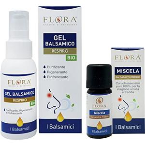 Natsabe Flora - Linea Balsamica - Pacchetto BALSAMICO CORPO- Gel Balsamico corpo 50 ml + Miscela Balsamico Freddo 10 ml, con oli essenziali balsamici + in OMAGGIO 2 Tisane Funzionali Viropa