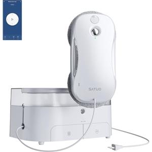 JSDROBOT S9PRO Robot lavavetri con stazione base multifunzionale,Pulizia dei vetri con pressione rotativa,Spruzzo bilaterale,Percorso di pianificazione intelligente,Tecnologia di rilevamento dei bordi