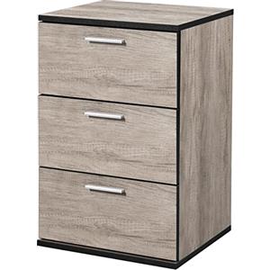 Yaheetech Comodino Camera da Letto Comodino con Cassetti 40 x 35 x 59 cm Cassettiera Moderno da Notte Mobiletto da Cameretta Armadietto da Salotto Grigio