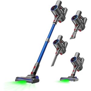 VersLife Z8 Aspirapolvere Senza Fili 40KPa, Scopa Elettrica Leggera con Filtro HEPA, Luce LED Verde, Autonomia 45 Min, Design Autoportante, per Pavimenti Duri, Tappeti e Peli di Animali