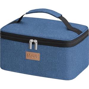 Lifewit Borsa Frigo, Piccola Borsetta Termica porta Pranzo con Manico, Porta Pranzo Termico per Uomo e Donna per Lavoro, Ufficio, Viaggio, Blu Scuro, 6L
