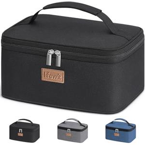 Lifewit Borsa Frigo, Piccola Borsetta Termica porta Pranzo con Manico, Porta Pranzo Termico per Uomo e Donna per Lavoro, Ufficio, Viaggio, Nero, 6L