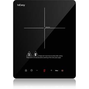 IsEasy Piastra ad induzione portatile, piano cottura elettrico a induzione - (2100 W, autosufficiente, touch, timer) - 1 zona