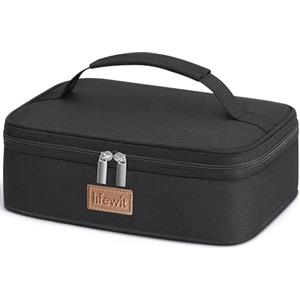 Lifewit Borsa Frigo, Piccola Borsetta Termica porta Pranzo con Manico, Porta Pranzo Termico per Uomo e Donna per Lavoro, Ufficio, Viaggio, Nero, 4L