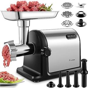 AAOBOSI Tritacarne Elettrico AOBOSI 3-In-1 Tritacarne Con 3 Dischi Di Macinazione In Acciaio Inox, 1 Kubbe e 3 Tubi Per Insaccati. Calibro 12 e motore [3000w Max], tritacarne Elettrico Professionale Con Lame.