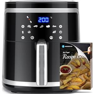 Aigostar Cube Pro - Friggitrice ad Aria 1900W, 7L - Tecnologia di Circolazione dell'Aria 360°, Friggitrice Senza Olio, Forno ad Aria Calda, 80~200°C, Pannello LED Touch, Efficienza Energetica