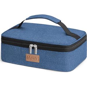 Lifewit Borsa Frigo, Piccola Borsetta Termica porta Pranzo con Manico, Porta Pranzo Termico per Uomo e Donna per Lavoro, Ufficio, Viaggio, Blu Scuro, 4L