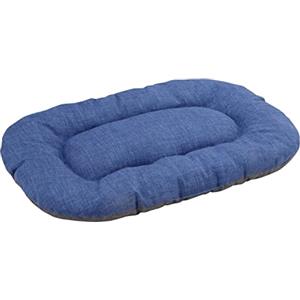 Baroni Home Cuscino Ovale per Cani e Gatti Tessuto Taglia, Imbottito con Morbido Foam, Utilizzabile su Entrambi i Lati (40x60x7 cm, Grigio e Blu)