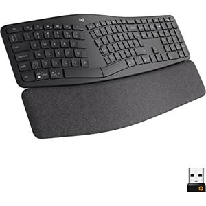 Logitech ERGO K860 for Business - Tastiera split ergonomica, Layout Internazionale QWERTY - Grigio