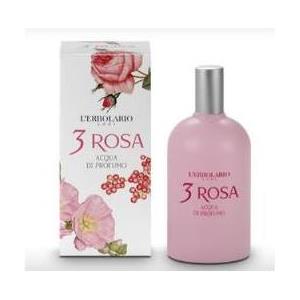 L'Erbolario 3 Rosa Acqua Profumo 50 ml - Fragranza Femminile con Rosa Centifolia e Pepe Rosa