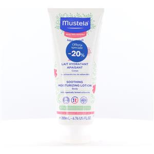 Mustela Latte Corpo Lenitivo 200 ml - Idratante e Lenitivo per Neonati e Bambini, Senza Profumo, 97% Ingredienti Naturali