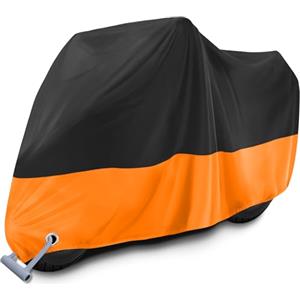 Zepphi Telo per Moto Impermeabile, Telo per Coprimoto Resistente a Acqua, Polvere, Pioggia, Vento, Antipolvere, Anti UV, Copertura Antifurto per Moto Motorino Motocicletta Scooterper - 245x105x125cm