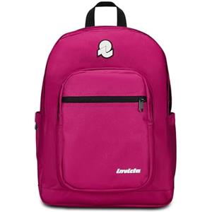 Invicta Zaino Scuola Jelek Plain, Fucsia, Zaino Doppio Scomparto Super Capiente Con Tasca Porta PC o Tablet, Tasca Porta Borraccia e Tasca Con Organizer, Medie, Superiori e Viaggio, Donna Ragazza
