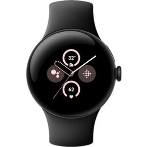 Google Google Pixel Watch 2 AMOLED 41 mm Digitale Touch screen Nero Wi-Fi GPS [satellitare] (Google Pixel Watch 2 matte black aluminum 41mm obsidian active band) GA05029-DE
