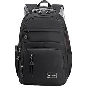 Generic Zaino per Bambini Versione Coreana in Nylon - Grande Capacità per Scuola Elementare, Ragazza, Junior Liceo - Moda Campus Borsa a Tracolla Femminile, Nero, Taglia