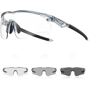 X-TIGER Occhiali Ciclismo Fotocromatici TR90 occhiali da Sole Sportivi Uomo Donna Con Lenti UV400 Trasparenti, adatti a MTB e Bici