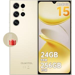 OUKITEL C61 PRO Smartphone Android 15-6,88" HD+ In-Cell 90Hz Cellulare 24(8+16) GB RAM + 256GB ROM/TF 1TB 5150mAh, 13MP+5MP 4G Dual SIM Cellulari e Smartphone NFC/Face ID/Fingerprint/OTG Oro