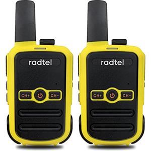 Radtel RT12 Walkie Talkie Ricaricabile per Adulti Portatile a Lungo Raggio Senza Licenza PMR 446 Radio Ricetrasmettitore 16CH Vivavoce VOX per Escursioni in Campeggio… (Giallo)