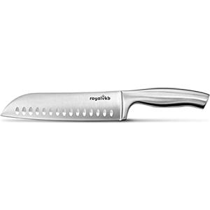 royalvkb Royal VKB KN0417 - Coltello Santoku, manico ergonomico, lama da 18 cm, lavabile in lavastoviglie