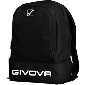 Etoile Zaino Europa B081 per Givova Sport Calcio Calcetto Relax Allenamento Fitness Palestra Football Zainetto Borsone Zaini Borsoni Viaggio Tempo Libero Bags (Nero, H 46 x L 32 x P 20 cm)