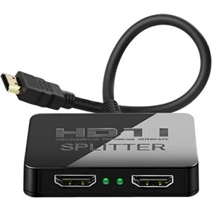 Mindorlen Splitter HDMI 1 in 2 Out 4K con sincronizzazione audio, HDMI Hub HDMI Splitter per Dual Monitor Mirror Display Laptop per MacBook PC Desktop, Adattatore Dual HDMI per 2 Monitor Display Multi-Screen