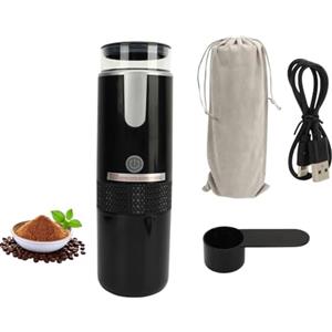 Hominas Macchina per Caffè Espresso Portatile 2 in 1 Macchina Caffè Elettrica con 1200 mAh Batteria Ricaricabile per Campeggio Viaggi, Compatibile con Le Cialde Americane K-Cup
