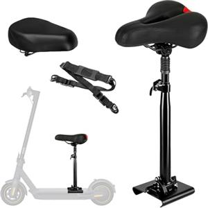 TECKZOON Sedile per Monopattino Elettrico per Adulti, Sedile Regolabile per E-Scooter, Larghezza Regolabile 13-17 cm, Altezza 46-69 cm, Pieghevole con Cuscino di Ricambio e Tracolla, Ideale per Lunghe Distanze