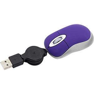 CAIONPLE Mini mouse USB cablato retrattile piccolo mouse 1600 DPI ottico compatto mouse da viaggio per 98 2000 XP versione Vista