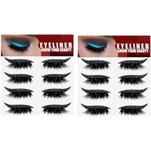 Crsetmyth Ciglia Falsa Autoadesiva 4 Paia, Extension Ciglia Autoadesive Nessuna Colla, Ciglia Finte Autoadesive Riutilizzabili Senza Colla O Ciglia Da Eyeliner Ciglia