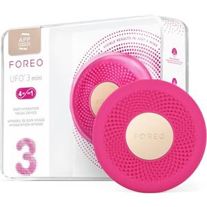 Foreo Ufo 3 Mini, Dispositivo per Maschera Antirughe 4 in 1, Idratazione, Terapia a Luce Rossa e LED a Spettro Completo, Termoterapia, Massaggio Viso T-Sonic, Fuchsia