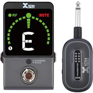 Xvive - P58 - Sistema a Pedale Wireless per Chitarra Basso Acustica - Trasmettitore a 5,8 GHz e ricevitore a pedale con accordatore cromatico, compatibile con pickup attivi o passivi piezoelettrica