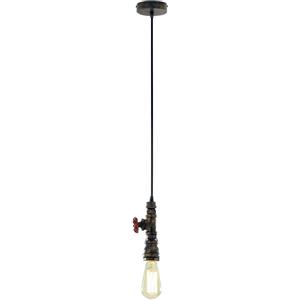 Fan Europe Lampada a Sospensione Amarcord-S1 1 Luce in Metallo Effetto Ruggine 120 cm