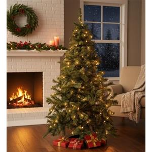 Dmora Albero di Natale 180 cm Plaine, Pino Artificiale, Albero Effetto Reale, Alberello Natalizio, Made in Italy, 130x130 h180 cm, Verde