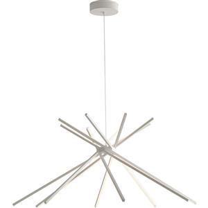 Luce Ambiente e Design LAMPADARIO A SOSPENSIONE LED SHANGHAI BIANCA 56W 6560LM 4000K 113X51,5X160CM IN ALLUMINIO E DIFFUSORE OPALE