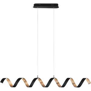 Luce Ambiente e Design LAMPADARIO A SOSPENSIONE SPIRALE LED HELIX NERA E ORO 30W 2520LM 4000K 125X13,5X120CM