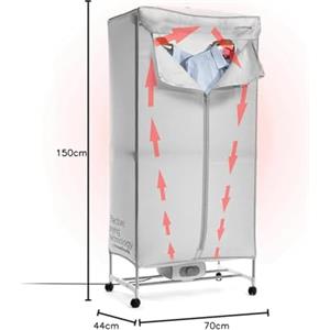 Wintem - Drybox Smart Asciugatrice ad Aria Rettangolare 1000W con Timer 4 Ore, Telo di Copertura e Telecomando, Multiuso come Stendibiancheria Elettrico e Armadio Portatile