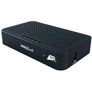 DIGIQUEST Decoder tivùsat Q30 | Ricevitore satellitare HD tivùsat con funzione Videoregistratore e Timeshift| Smartcard tivùsat inclusa | Telecomando 2 in 1 | Colore: Nero
