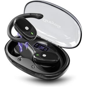GREYOLK Auricolari per traduzione AI, traduttore in tempo reale 164 lingue, cuffie Bluetooth 5.4, nero, 32 g, con pulsante di controllo per viaggi, affari, apprendimento