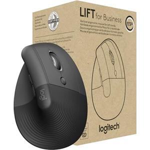 Logitech Lift For Business, Mouse Verticale Ergonomico, Wireless, Bluetooth, USB Secured Logi Bolt, Clic Silenziosi, Certificazione Globale, Windows/Mac/Chrome/Linux - Graphite