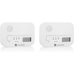 Smartwares FGA-13042 Rilevatore di monossido di carbonio - garanzia 10 anni - 2 sensori FGA-13042, bianco