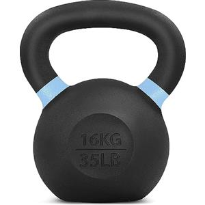 Yes4All QCG3 Peso Kettlebell rivestito in polvere, 16 kg, azzurro