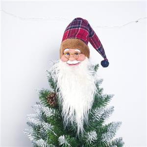 Saijer Babbo Puntale Albero di Natale,Punte Albero Cima dell'Albero Decorazione per Albero di Natale Addobbi Copribottiglia Coperchi per Bottiglie di Vino