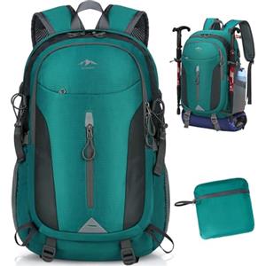 Rainsmore Zaino Trekking 40 Litri, Impermeabile Pieghevole Ultraleggero Zaino Montagna Escursionismo con Scomparti Impermeabili e Strisce Riflettenti, Zaino da Viaggio Uomo Donna