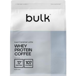 BULK POWDERS Proteine del Siero di Latte al Caffè Bulk, Gusto Caramel Latte, 500 g, 16 Porzioni, 17g Proteine per Porzione, Caffè Reale, Frullato Proteico per Supporto Muscolare