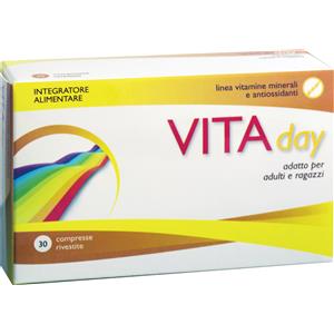 AQUA VIVA VITA DAY - Integratore alimentare di vitamine e minerali, 30 compresse per adulti e ragazzi