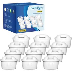 EVERSPRING Filtro per bollitore Compatibile Con Brita Maxtra+, Maxtra Plus, Mavea, Anna Duomax, 12 pezzi